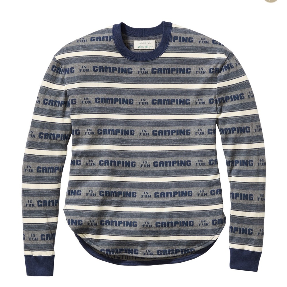 ⬇️ NWOT The Great + Eddie Bauer The Camp Crew “Camping is Fun”